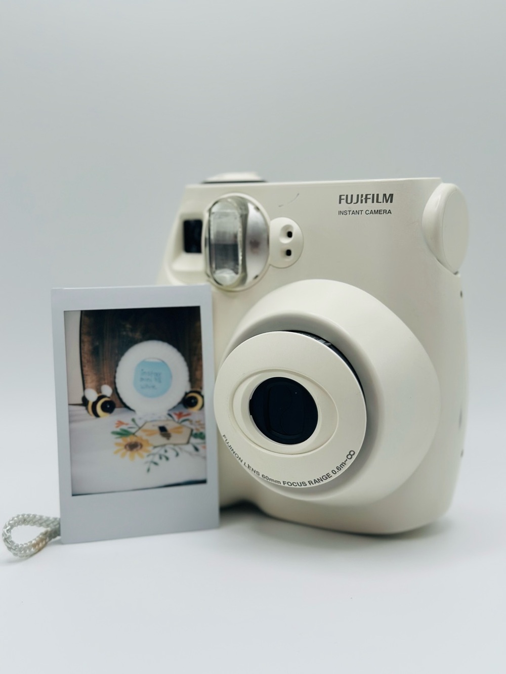 Fujifilm Instax Mini 7s Instant Film Camera - White, Film Tested and Working